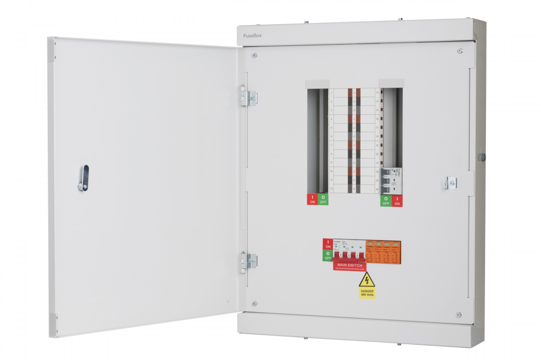 FuseBox TPN11FBX 11 Way 125A TPN Distribution Board with SPD